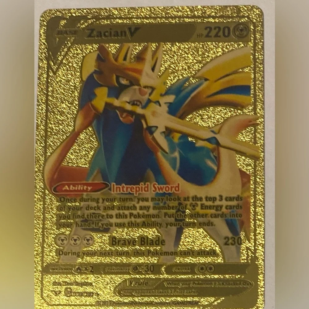 zacian gold pokemon card Zacian V Gold - s1W